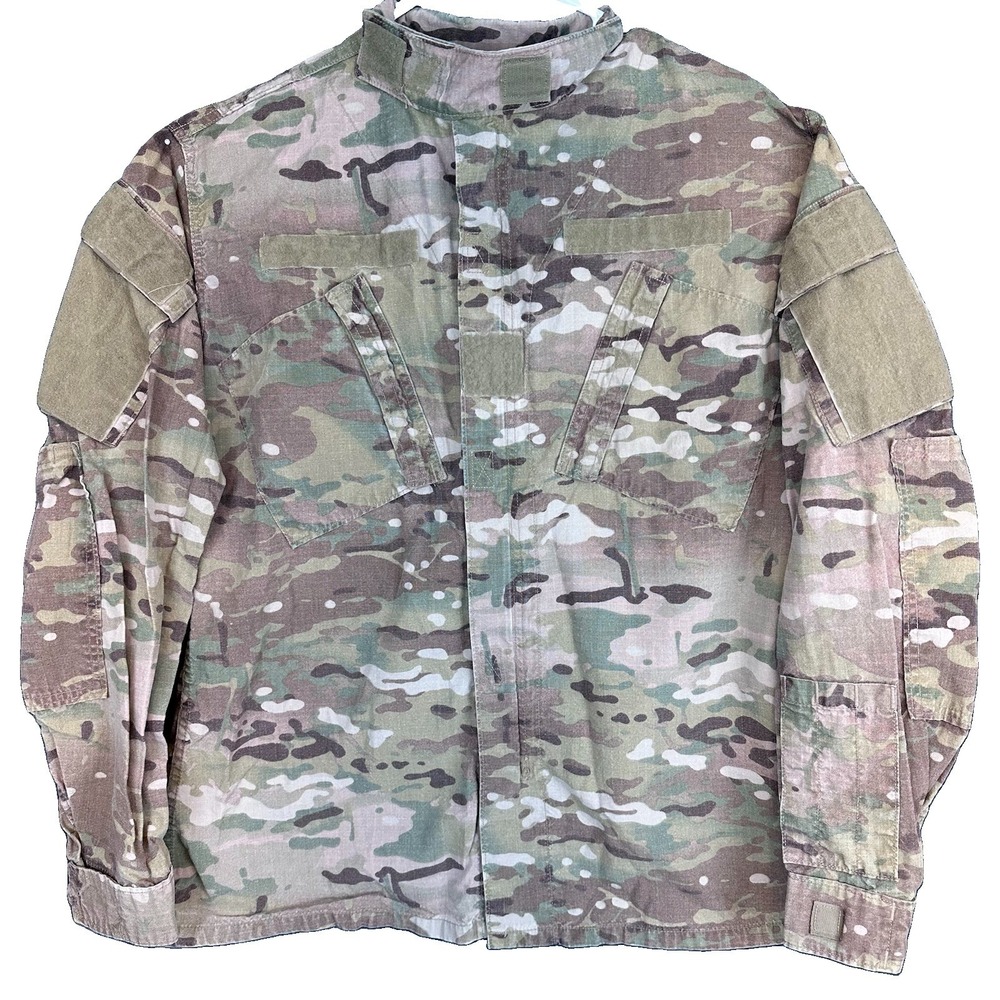 Military Multicam Camouflage Combat Jacket Mens Large Regular Cotton MPN 8415